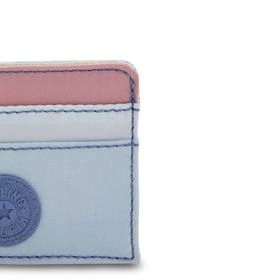 Kipling Cardy Card Holder Bags Light Blue Pink Block | CA 2054BE